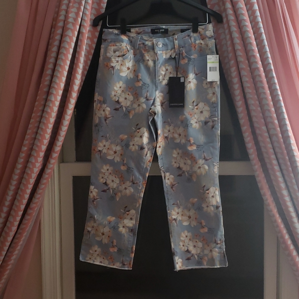 Nine West Chrystie Floral cropped Capri